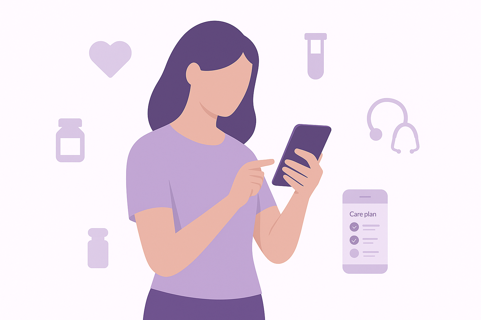 Paciente siguiendo su plan